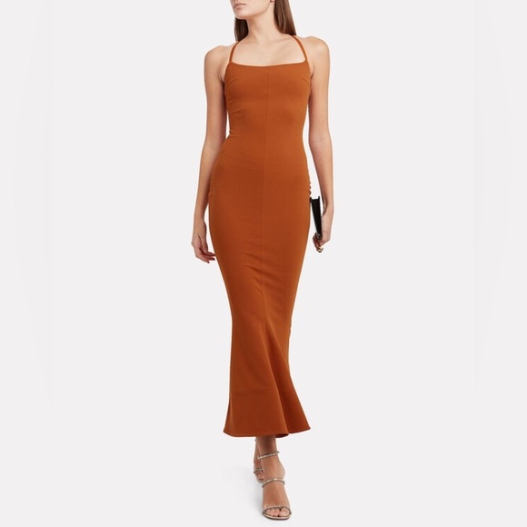 SOLACE LONDON
Verla Crepe Flared Dress - Picture 1 of 11